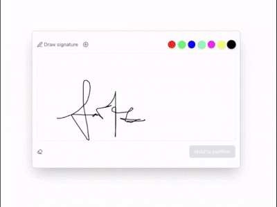 animated signature pad cover