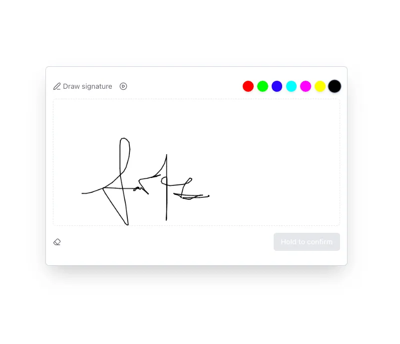 animated signature pad cover